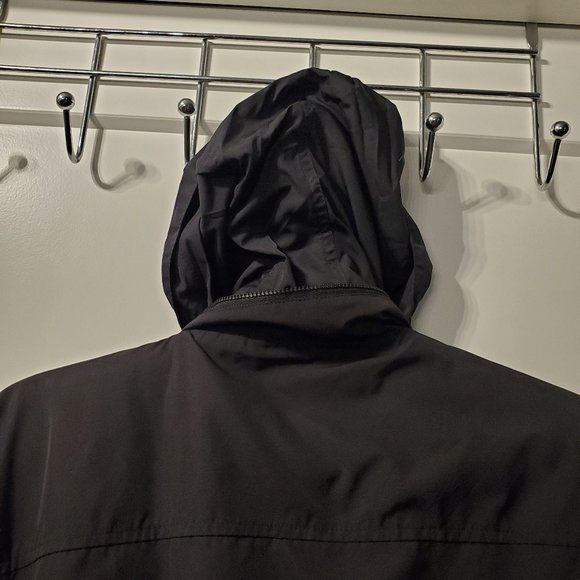Vintage Polo Ralph Lauren Men's Black Zip Away Hood Windbreaker Jacket XL - Picture 9 of 9